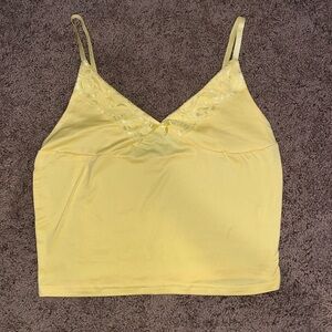 Yellow Lace Tank Top